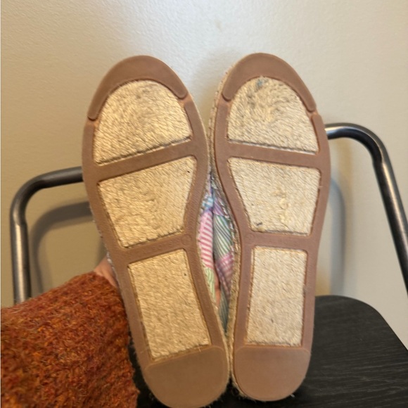 Talbots Pastel Striped Espadrilles with Bow Sz 7.5 - Picture 11 of 14